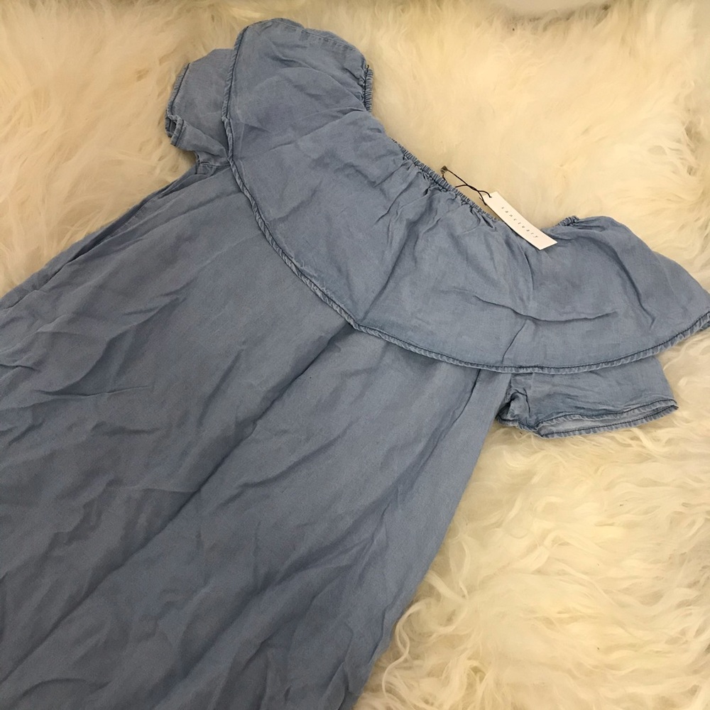 Sanctuary Stella Chambray Popover Casual Dress - Picture 3 of 5